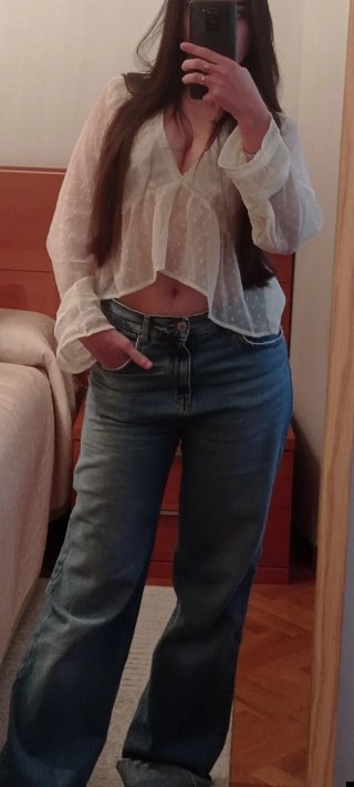 Blusa blanca transparente