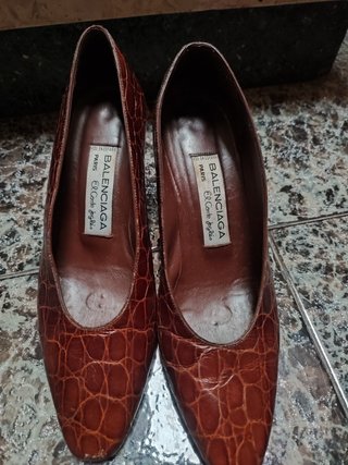 Zapatos Balenciaga Cocodrilo Marrones