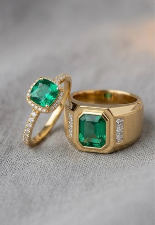 Colgante de Caballo Esmeralda y Diamantes