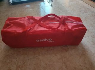 Asalvo Cuna de Viaje Roja