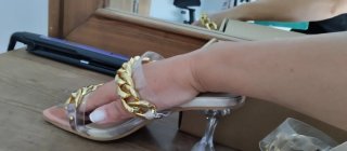 Sandalias Verano Beige y Doradas