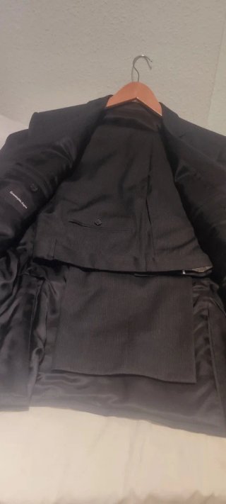 Traje de raya diplomática negro