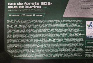 Set Brocas y Cinceles SDS-Plus Parkside