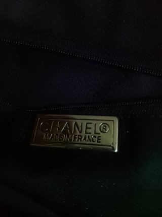 Borsa Chanel bianca e dorata in pelle