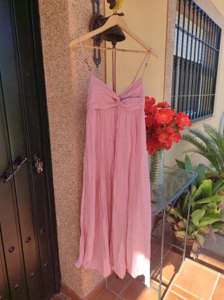 Vestido ceremonia Zara rosa