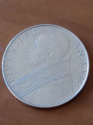 100 Lire Vaticano 1956