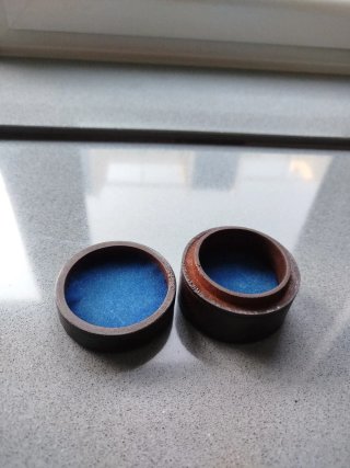 Cajita Madera Yin Yang Pintada Mano