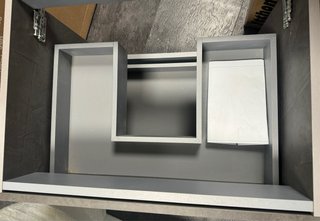 Mueble de baño grafito con 2 cajones sin encimera