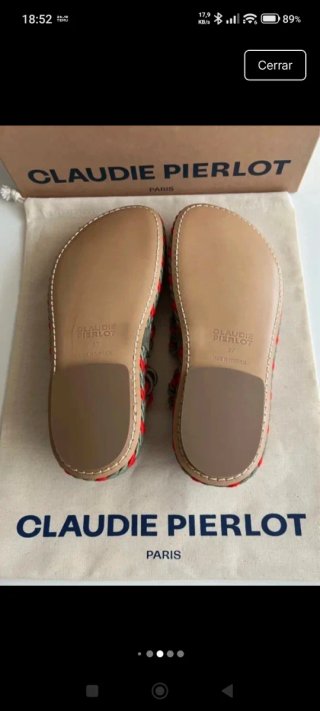Sandalias Claudie Pierlot verdes y rojas