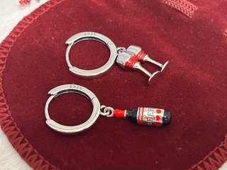 Orecchini Argento 925 Brindisi Calici e Vino