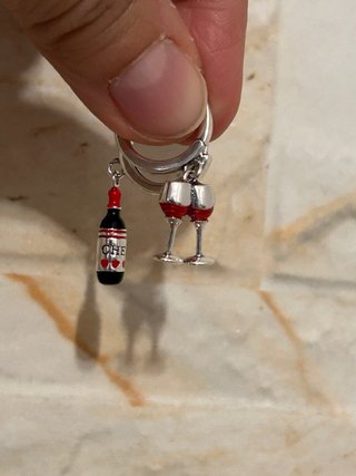 Orecchini Argento 925 Brindisi Calici e Vino