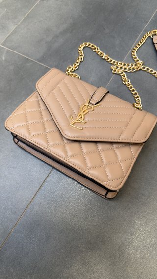 Bolso YSL Beige Mujer Cadena Dorada