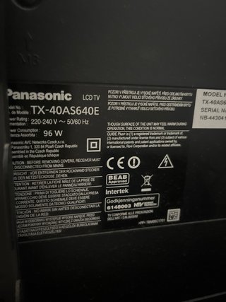 TV Panasonic LCD 40 Negro/Multicolor