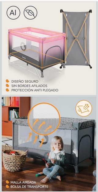 Cuna de viaje Lionelo Stefi