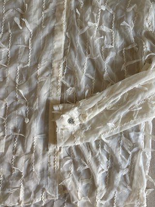 Blusa Zara blanca con detalles