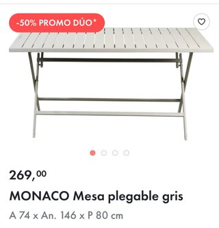Mesa plegable MONACO gris