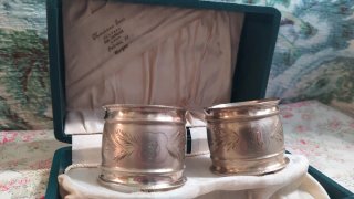 Servilleteros de plata antiguos