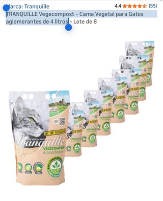 TRANQUILLE Vegecompost - Cama Gatos 4L (Lote 4)