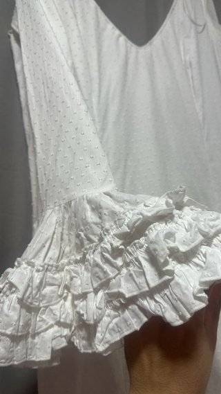 Vestido Gitana Blanco de Micaela villa Sevilla