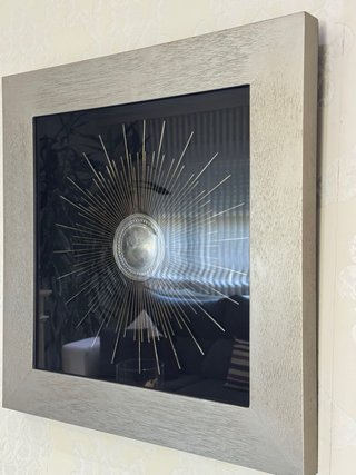 Cuadro Decorativo Sol Metal y Cristal