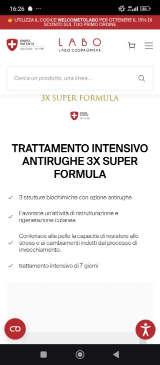 Fiale 3X Super Formula antirughe professional luxu
