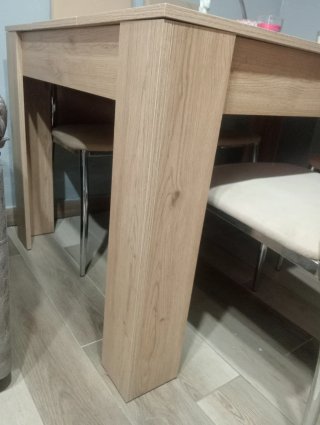 Mesa comedor extensible roble 78x140