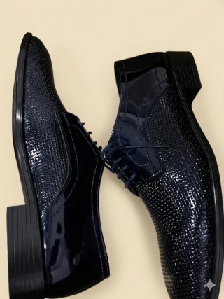 Mocasines Baggi Cuero Azul