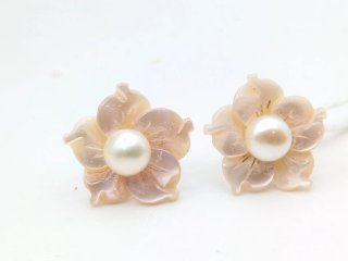 Pendientes Oro 18k Nacar y Perla