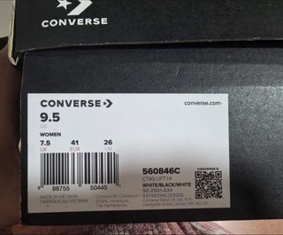 Botines Converse Mujer tela de platataforma t.41