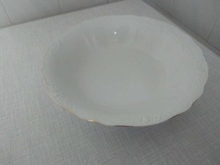 Ensaladera Santa Clara 25 cm filo dorado años 80