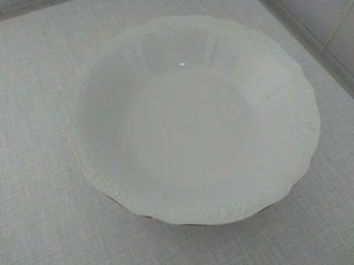 Ensaladera Santa Clara 25 cm filo dorado años 80