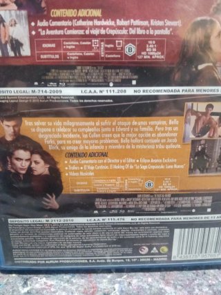 Pack Blu-ray Crepúsculo y Luna Nueva