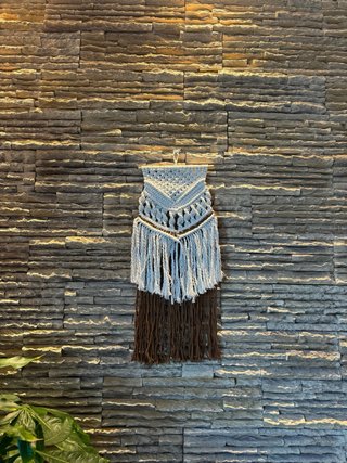 Arazzo Macramè Beige e Marrone