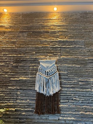 Arazzo Macramè Beige e Marrone