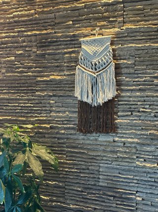 Arazzo Macramè Beige e Marrone