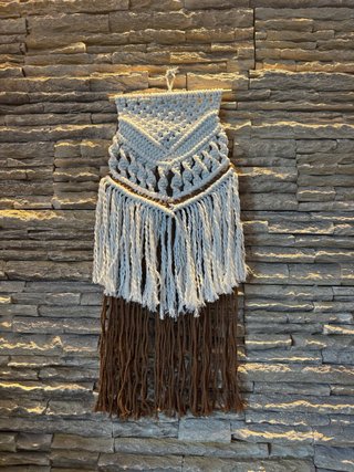 Arazzo Macramè Beige e Marrone