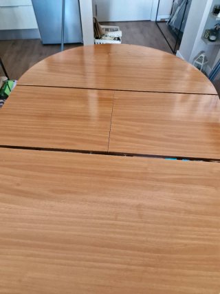 Mesa de comedor extensible de madera