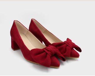 Zapatos terciopelo rojo