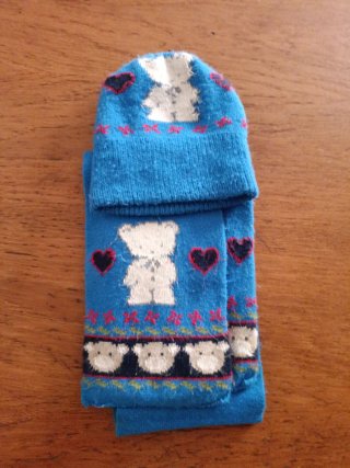 Conjunto Gorro y Bufanda Infantil Ositos