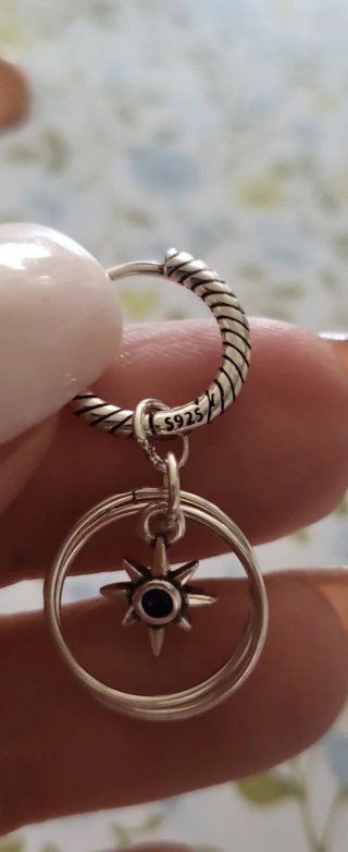 Pendientes Plata Estrella y Luna Azul