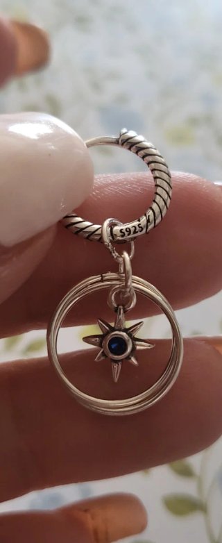 Pendientes Plata Estrella y Luna Azul