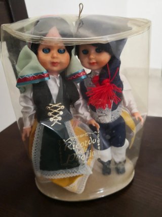 Coppia bamboline vintage anni '70