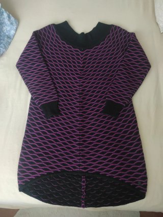 Vestido punto Skunkfunk negro y morado