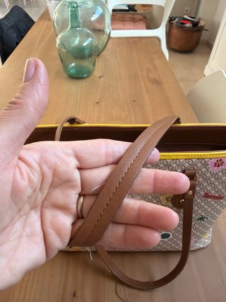 Borsa Liu Jo Beige con stampa piccola usura foto