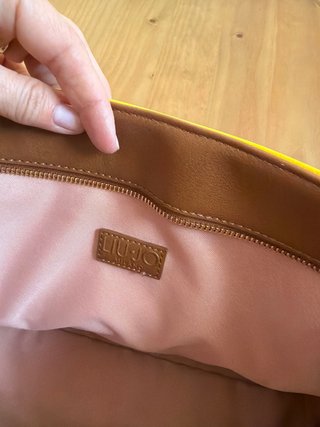 Borsa Liu Jo Beige con stampa piccola usura foto