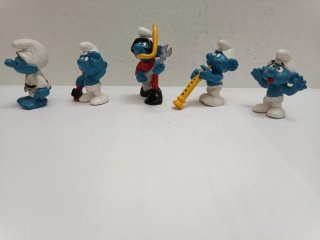 Lote 5 Figuras PVC Pitufos