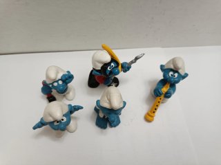 Lote 5 Figuras PVC Pitufos