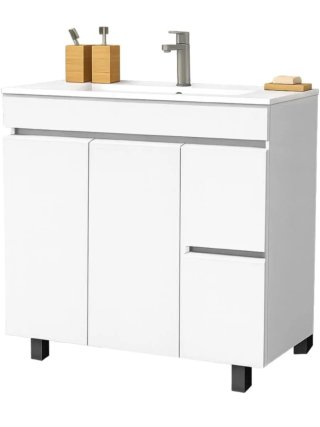 Mueble de baño con lavabo de cerámica