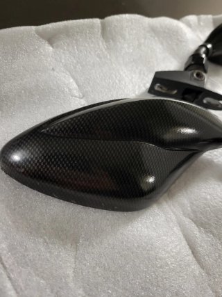 Coppia Specchietti Moto texture carbonio