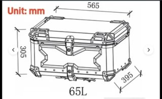 Baúl Moto Aluminio 2 Cascos nuevo
